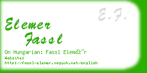 elemer fassl business card